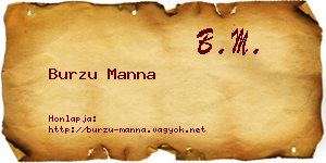 Burzu Manna névjegykártya